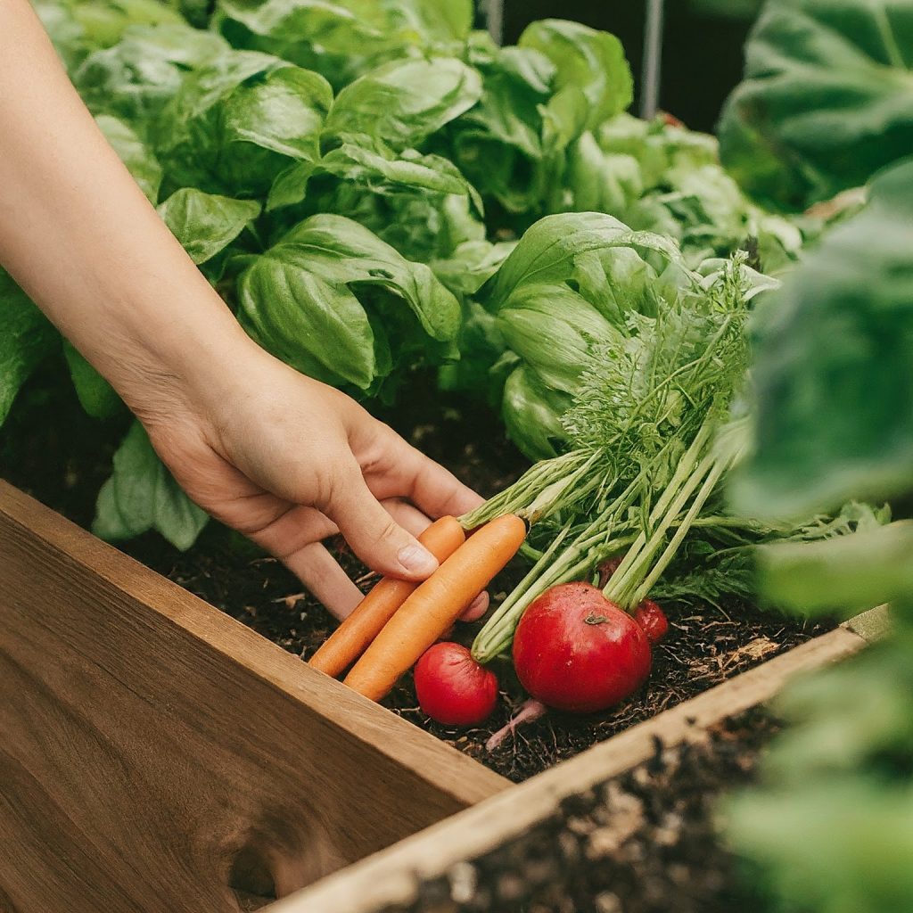 Plant vegetable garden beds selection